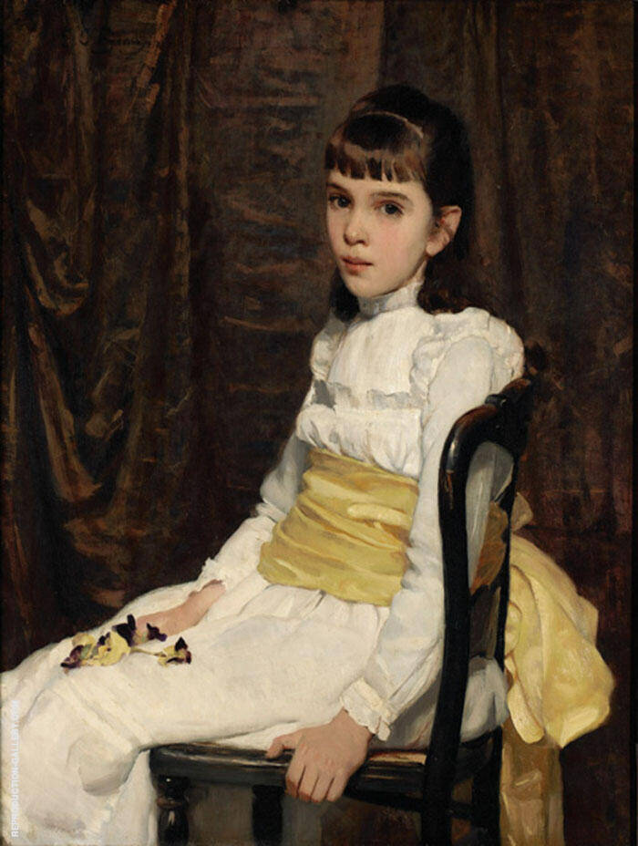 A Little Girl Fanny Travis Cochran 1887 | Oil Painting Reproduction
