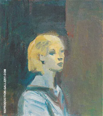 Girl with Blue Blouse 1959 By Elmer Bischoff