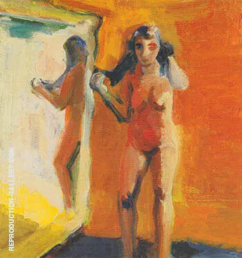 Girl in Mirror 1960 By Elmer Bischoff