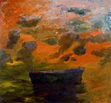 Boat-and-Clouds-1967 By Elmer Bischoff