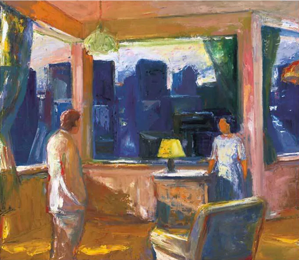 Yellow Lampshade 1969 by Elmer Bischoff | Oil Painting Reproduction
