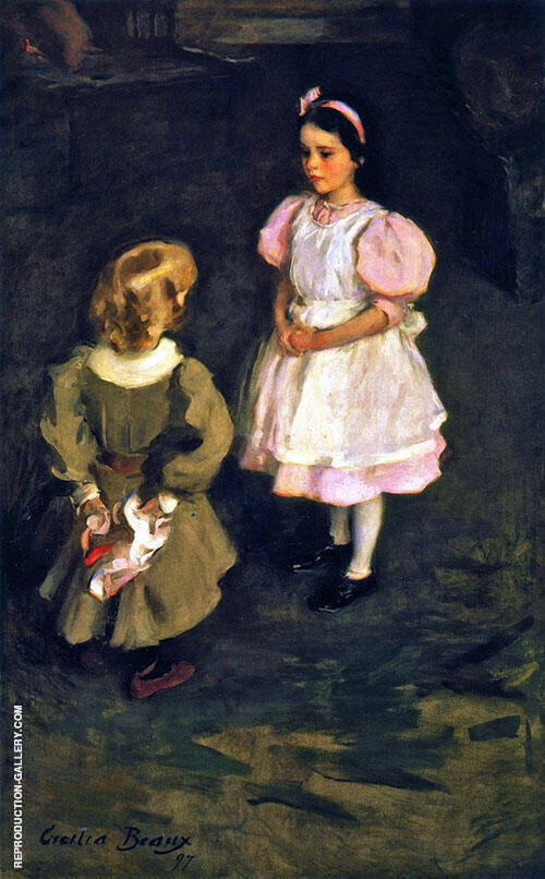 Sister and Brother 1897 by Cecilia Beaux | Oil Painting Reproduction
