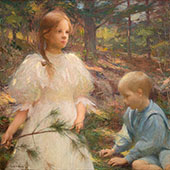 Children in the Woods 1898 By Frank Weston Benson
