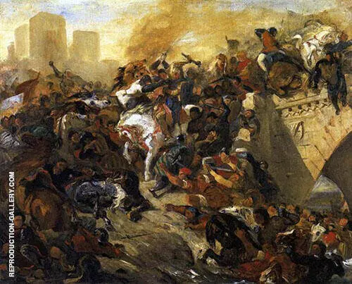 The Battle of Taillebourg 1834 By Eugene Delacroix