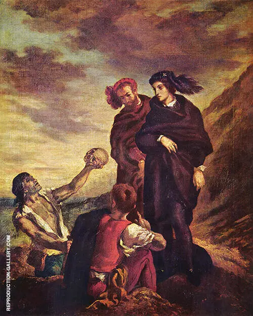 Hamlet and Horatio the Graveyard 1839 By Eugene Delacroix