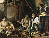 Women of Algiers in their Apartment 1834 By Eugene Delacroix