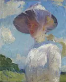 Study for a Young Girl with a Veil 1912 By Frank Weston Benson