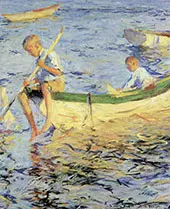 Two Boys in a Boat 1904 By Frank Weston Benson