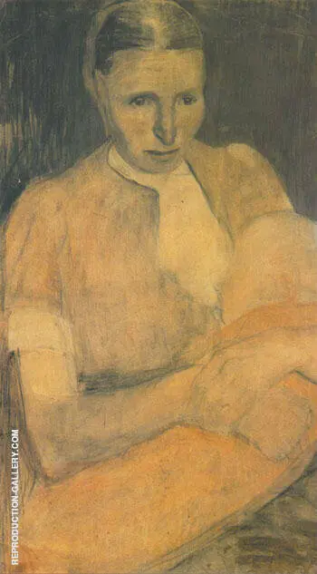 Peasant Woman Nursing her Baby 1898 By Paula Modersohn-Becker
