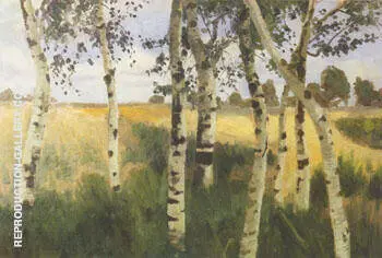 Birch Trees and Cornfield 1869-1909 By Paula Modersohn-Becker