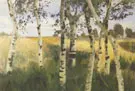 Birch Trees and Cornfield 1869-1909 By Paula Modersohn-Becker