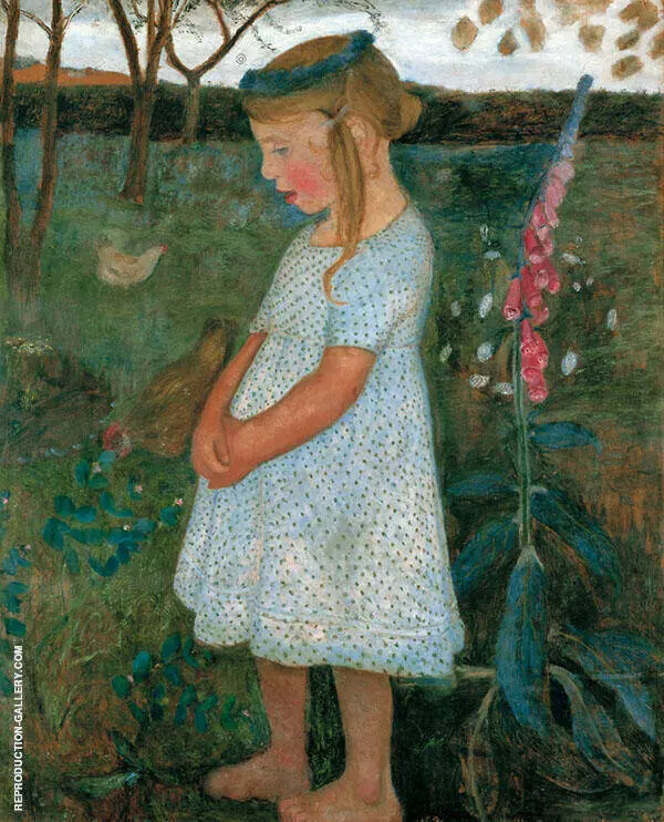 Elsbeth in the Brunjes Garden 1902 By Paula Modersohn-Becker