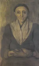 Old Woman Sitting with her Hands in her Lap 1899 By Paula Modersohn-Becker