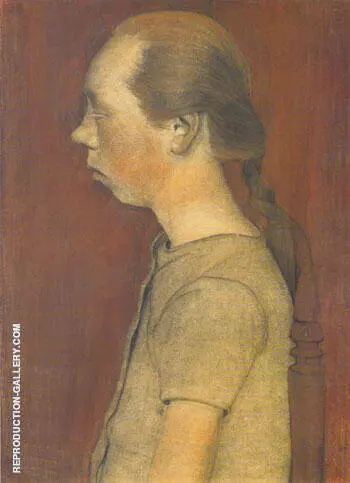 Seated Girl in Profile 1899 By Paula Modersohn-Becker