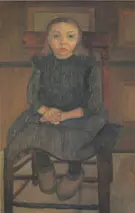 Worpswede Peasant Girl on a Stool 1905 By Paula Modersohn-Becker
