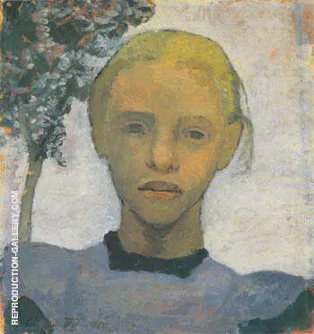 Head of Fair Girl 1901 By Paula Modersohn-Becker
