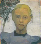 Head of Fair Girl 1901 By Paula Modersohn-Becker