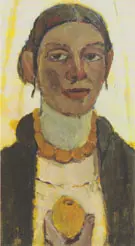 Self Portrait with Lemon 1906/7 By Paula Modersohn-Becker