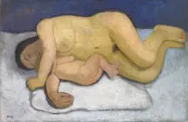 Reclining Mother and Child 1906 By Paula Modersohn-Becker