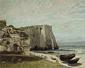 The Cliff at Etretat at the Storm c1869 By Gustave Courbet