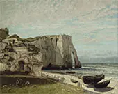 The Cliff at Etretat at the Storm c1869 By Gustave Courbet