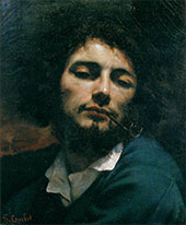 Self-Portrait with Pipe ca.1849 By Gustave Courbet