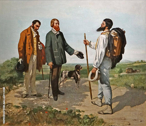 The Meeting or Bonjour Monsieur Courbet 1854 | Oil Painting Reproduction