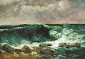 The Wave 1869 I By Gustave Courbet