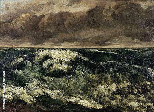 The Wave 1869 II By Gustave Courbet