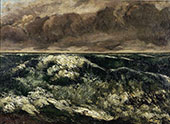 The Wave 1869 II By Gustave Courbet