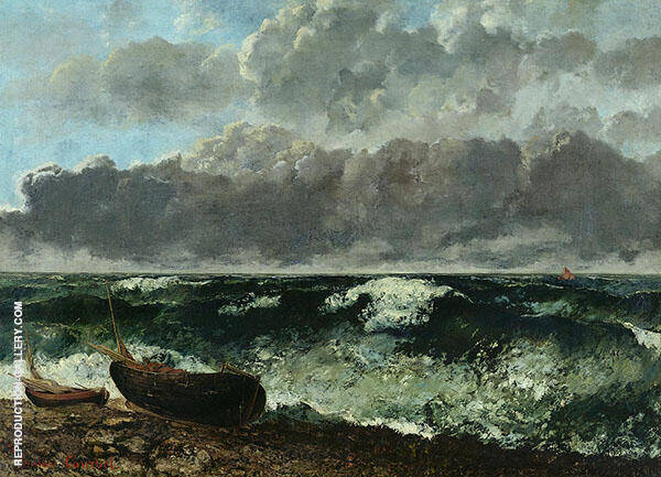 Stormy Sea 1869 by Gustave Courbet | Oil Painting Reproduction