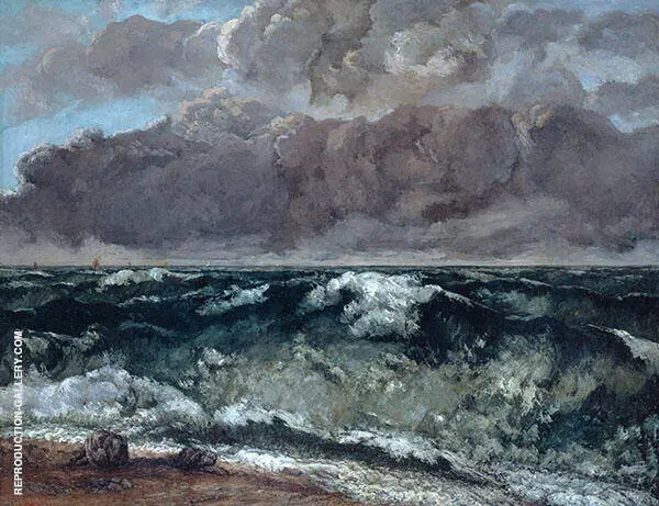 The Wave 1869 III By Gustave Courbet