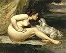 Woman with a Dog ca 1861-62 By Gustave Courbet