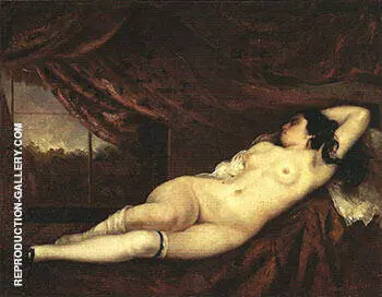 Recling Nude 1862 By Gustave Courbet
