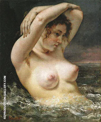 The Woman in the Waves 1868 By Gustave Courbet