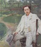 Portrait of the Pianist Conrad Ansorge 1903 By Lovis Corinth