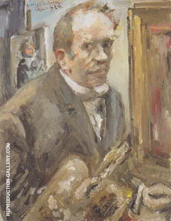 Self Portrait with Palette 1924 By Lovis Corinth