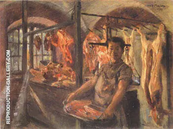 Butcher's Shop in Schaftlarn on the Isar 1897 By Lovis Corinth