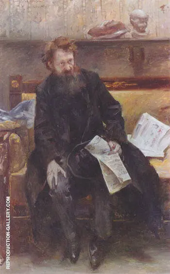 Portrait of the Poet Peter Hille 1902 By Lovis Corinth