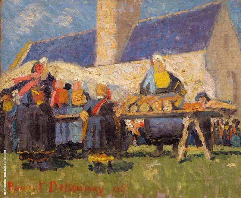 The Market Brittany Landscape 1905 By Robert Delaunay