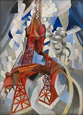 Red Eiffel Tower 1911 By Robert Delaunay