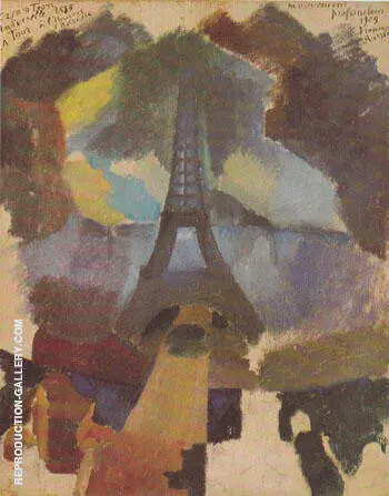 Tower First Study 1909 By Robert Delaunay