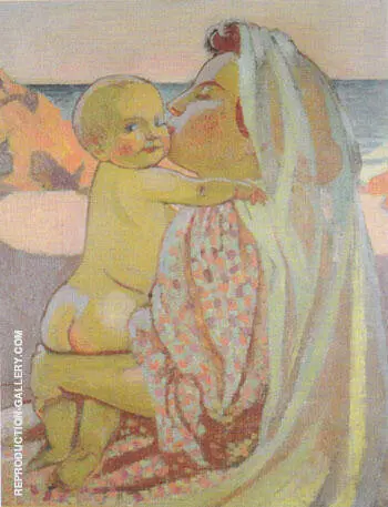 L'Enfant nu dans les bras de sa mere ou Maternite a Perror 1906 By Maurice Denis