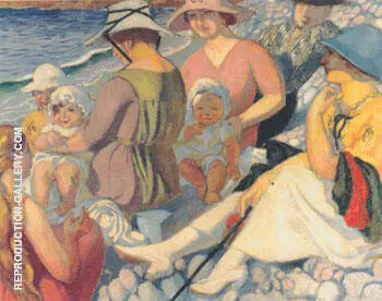Sur la plage ou Fragment de grande plage 1919 By Maurice Denis