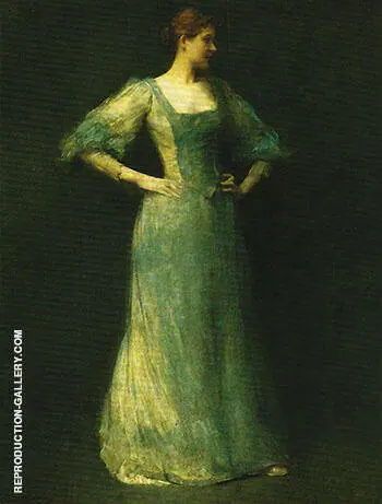 The Blue Dress 1892 By Thomas Wilmer Dewing