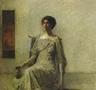 Lady with a Mask 1911 By Thomas Wilmer Dewing