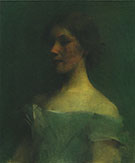 Portrait in Blue 1896 By Thomas Wilmer Dewing
