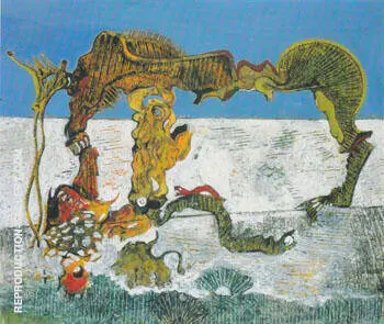 Child Horse Flower and Snake 1927 By Max Ernst
