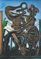 Two poeple and a Bird 1926 By Max Ernst