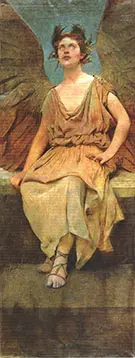 Winged Figure c 1888 By Thomas Wilmer Dewing
